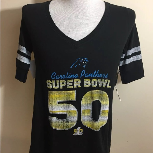47 Tops - 2015 Super Bowl 50 Carolina Panthers V-neck 🍁